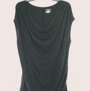 Slate blouse with silver accents